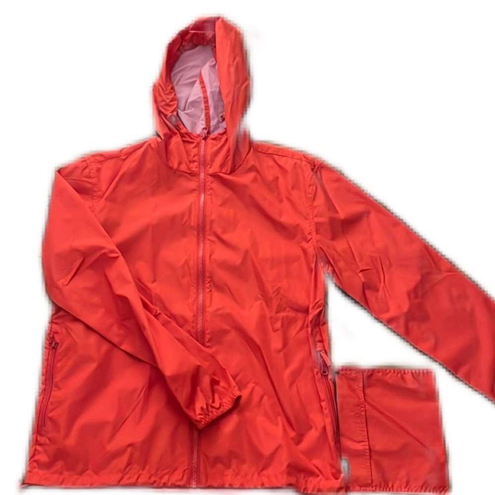 NWT Northwest Territory red rain hoodie jacket Size Small lightweight wi…